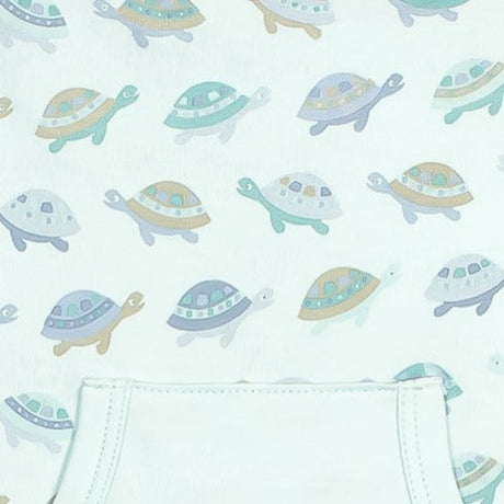 Kangaroo Romper - Turtles on Aqua  100% Pima Cotton by Feather Baby