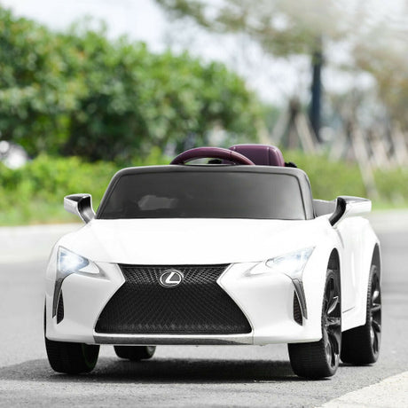 Kids Ride Lexus LC500 Licensed Remote Control Electric Vehicle-White