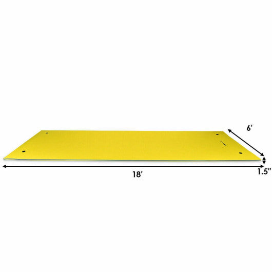 3 Layer Floating Water Pad Foam Mat-Yellow