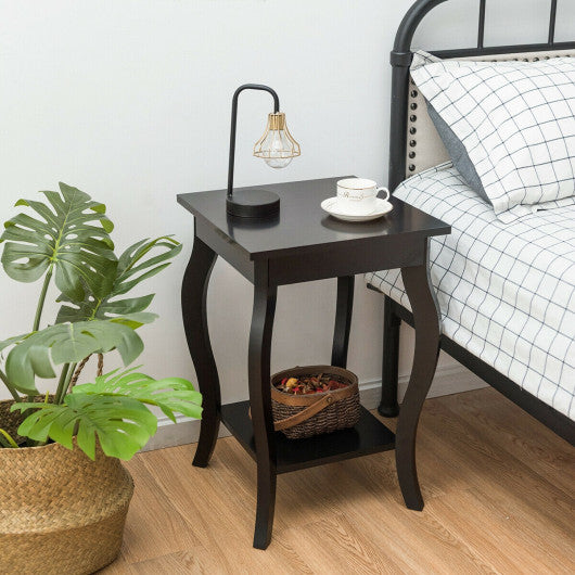 Accent Sofa End Side Table-Brown