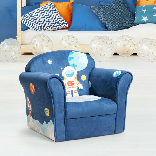 Kids Astronaut Armrest Upholstered Couch