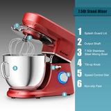 7.5 Qt Tilt-Head Stand Mixer with Dough Hook-Red