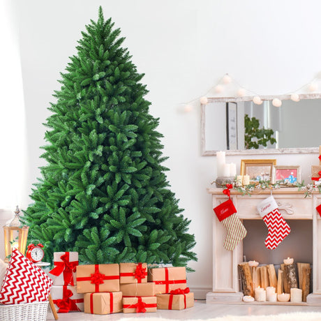 7.5 Feet Unlit Artificial Christmas Tree with 1968 Branch Tips