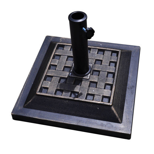 17.5 Inch Heavy Duty Square Umbrella Base Stand of 30 lbs for Outdoor