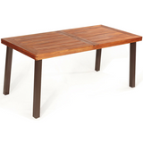 Rectangular Acacia Wood Rustic Dining Furniture Table