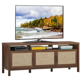 Universal TV Stand Entertainment Media Center for TV's up to 65 Inch-Walnut