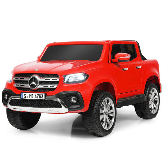 12V 2-Seater Kids Ride On Car Licensed Mercedes Benz X Class RC with Trunk-Red