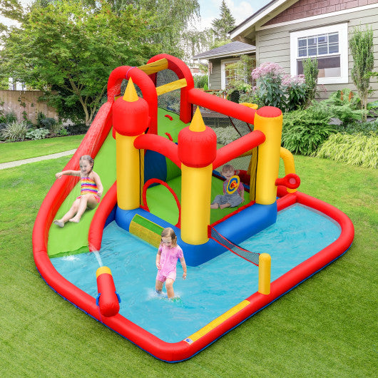 Inflatable Blow Up Water Slide  Bounce House with 740 W Blower