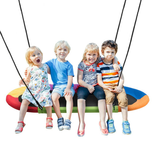 60 Inch Saucer Surf Outdoor Adjustable Swing Set-Colorful