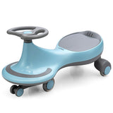 Wiggle Car Ride-on Toy with Flashing Wheels-Blue