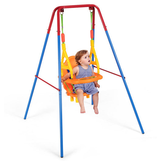 Toddler Swing Set High Back Seat with Swing Set