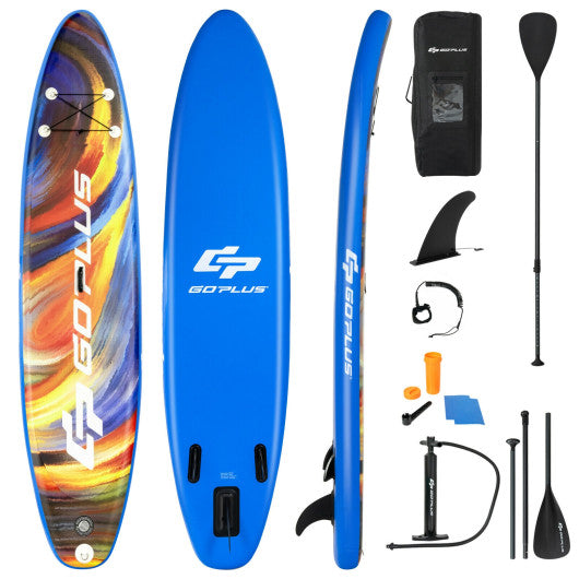 Inflatable Stand Up Paddle Board with Backpack Aluminum Paddle Pump-L