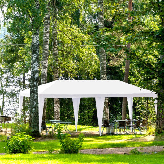 10 x 20 Feet 6 Sidewalls Canopy Tent with Carry Bag-White