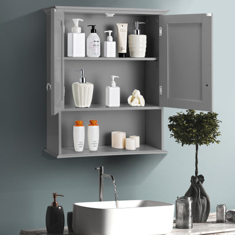 Wall Mount Bathroom Storage Cabinet -Gray