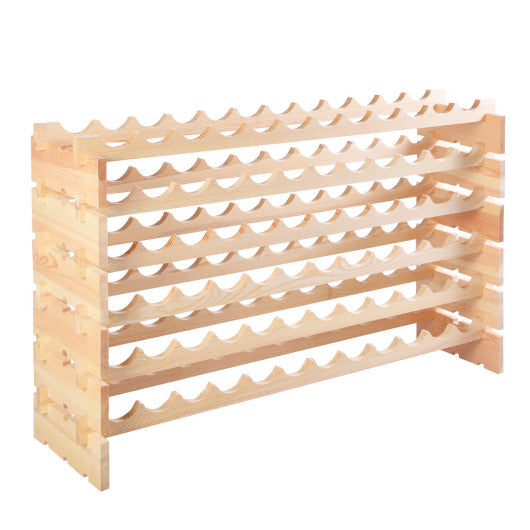 Wooden Bottle Rack Wine Display Shelves for 72 Bottles