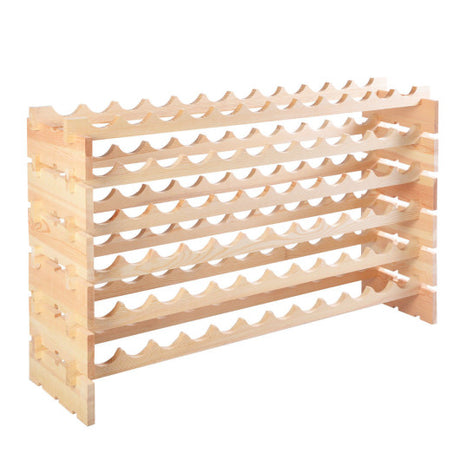 Wooden Bottle Rack Wine Display Shelves for 72 Bottles