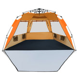 3-4 Person Easy Pop Up Beach Tent UPF 50+ Portable Sun Shelter-Orange