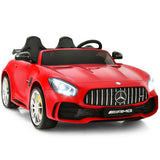 12V Kids Ride On Car Mercedes Benz AMG GTR with Remote and LED Lights-Red