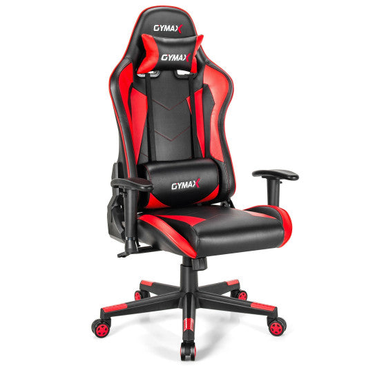 Gaming Chair Adjustable Swivel Racing Style Computer Office Chair-Red