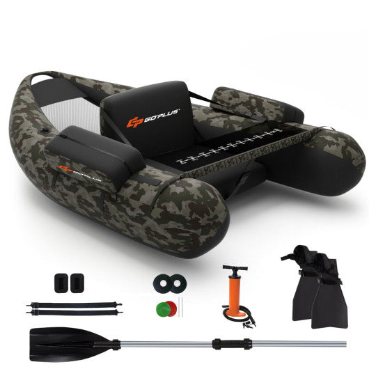 Inflatable Fishing Float with Adjustable Straps & Storage Pockets