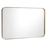 32" x 20" Metal Frame Wall-Mounted Rectangle Mirror-Golden