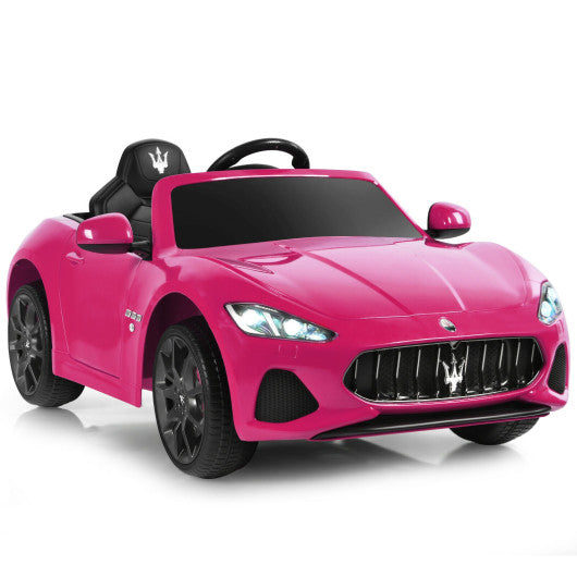 12V Kids Ride On Car Licensed Maserati GranCabrio with Remote Control-Pink