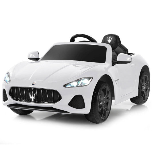 12V Kids Ride On Car Licensed Maserati GranCabrio with Remote Control-White