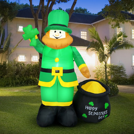 Patrick€™s Day Inflatable Leprechaun for for Yard and Lawn-6 ft