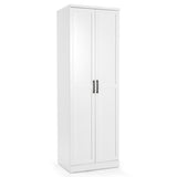 70 Inch Freestanding Storage Cabinet with 2 Doors and 5 Shelves-White