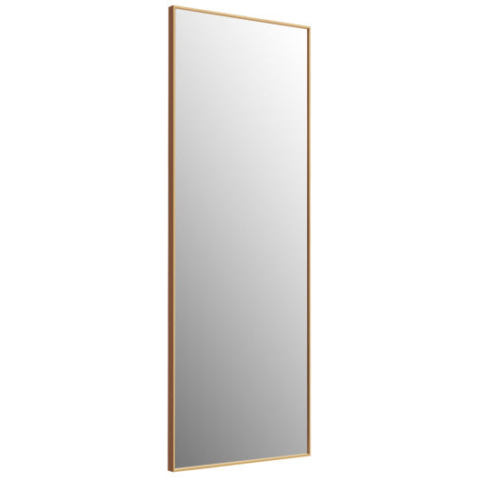 59''Full Length Mirror Large Rectangle Bedroom Mirror-Golden