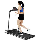 Ultra-thin Electric Folding Motorized Treadmill with LCD Monitor Low Noise