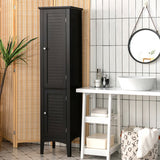 Freestanding Bathroom Storage Cabinet for Kitchen and Living Room-Black