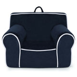 Upholstered Kids Sofa with Velvet Fabric and High-Quality Sponge-Navy