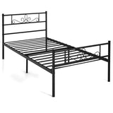 Twin/Full/Queen Size Metal Bed Frame with Headboard and Footboard-Twin Size