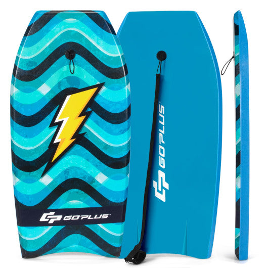 Lightweight Bodyboard with Wrist Leash for Kids and Adults-L