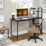 Reversible Computer Desk Study Workstation Home Office 4-tier Bookshelf-Brown