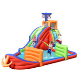 6-in-1 Kids Pirate Ship Water Slide Inflatable Bounce House with Water Guns Without Blower