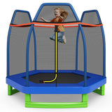 7 Feet Kids Recreational Bounce Jumper Trampoline-Blue