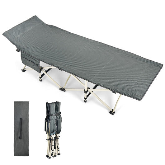 28.5 Inch Extra Wide Sleeping Cot for Adults with Carry Bag-Gray
