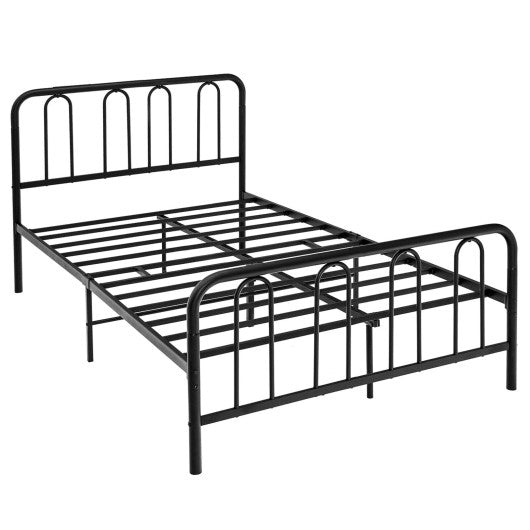 Full/Queen Size Metal Bed Frame with Headboard and Footboard-Full Size