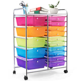 15 Drawers Rolling Storage Cart Organizer