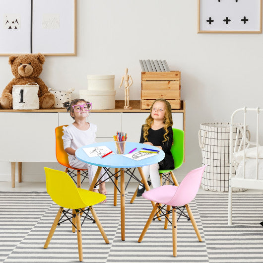 5 Pieces Kid's Colorful Set with 4 Armless Chairs