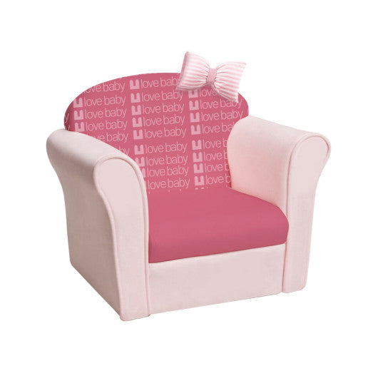 Original Kids Sofa with Armrest and Thick Cushion-Pink