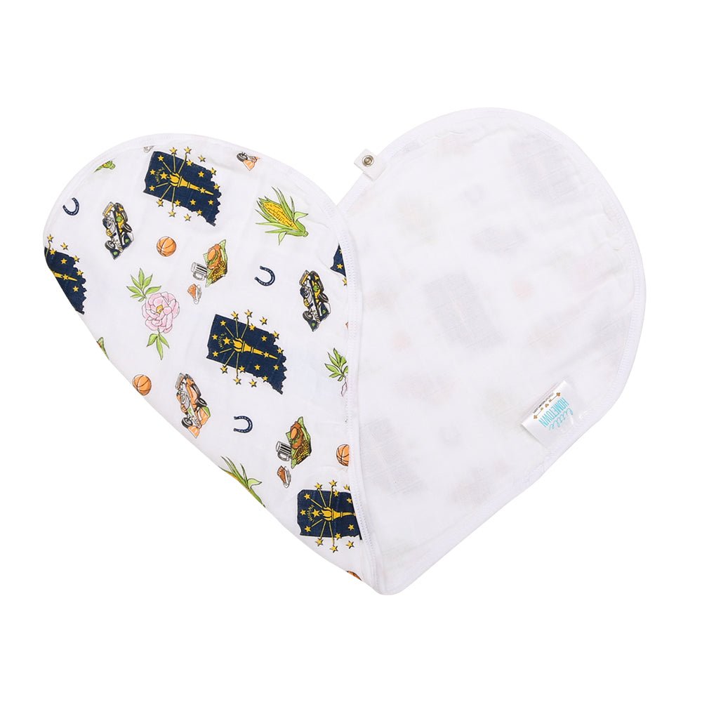 Baby Burp Cloth & Bib Combo: Indiana by Little Hometown