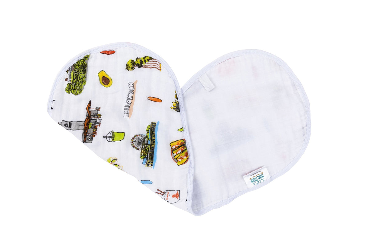 Baby Burp Cloth & Bib Combo: Los Angeles Baby by Little Hometown