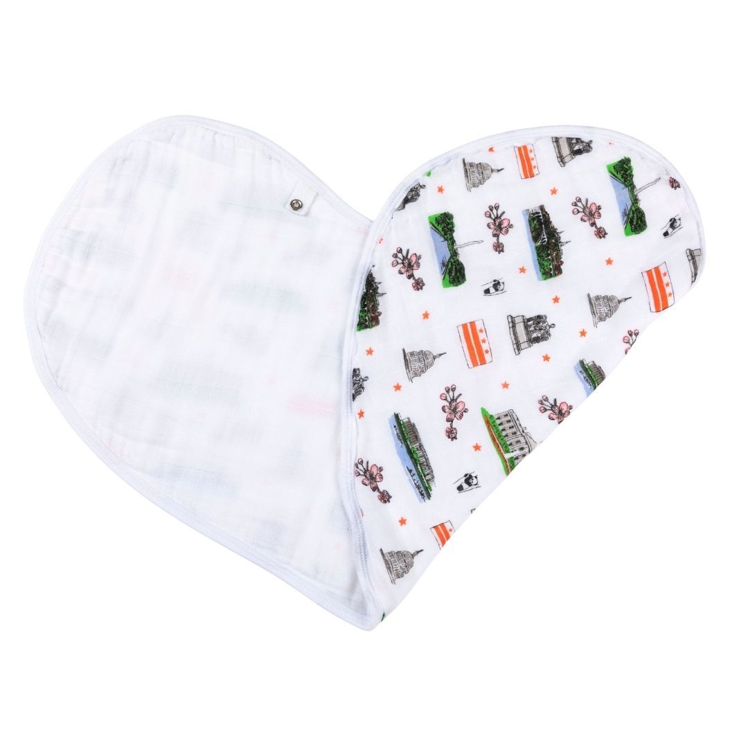 Baby Burp Cloth and Wraparound Bib (Washington DC) by Little Hometown