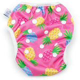Large Pink Pineapples Nageuret Premium Reusable Swim Diaper, Adjustable 2-5 Years by Beau & Belle Littles