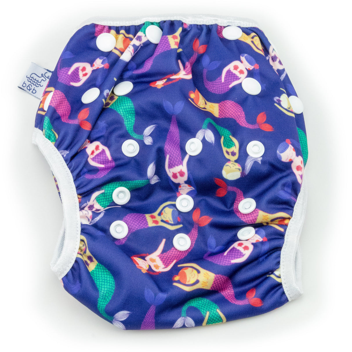Toddler Size Mermaids Reusable Swim Diaper, Adjustable 2-5 Years by Beau & Belle Littles