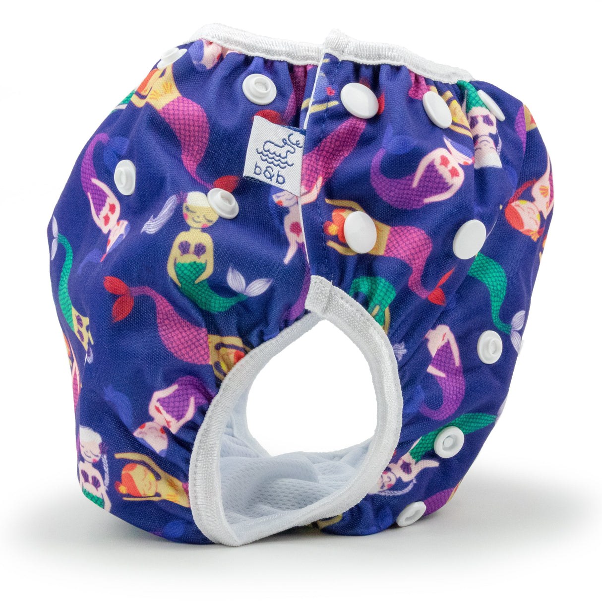 Toddler Size Mermaids Reusable Swim Diaper, Adjustable 2-5 Years by Beau & Belle Littles