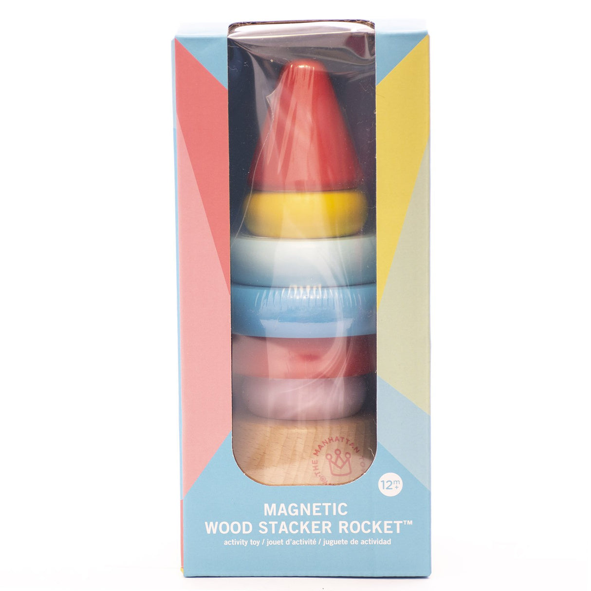 Magnetic Wood Stacker Rocket - Manhattan Toy